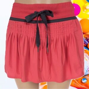 Lululemon Run Revitalize Lined Tennis Skirt Skort RED Womens Size 6